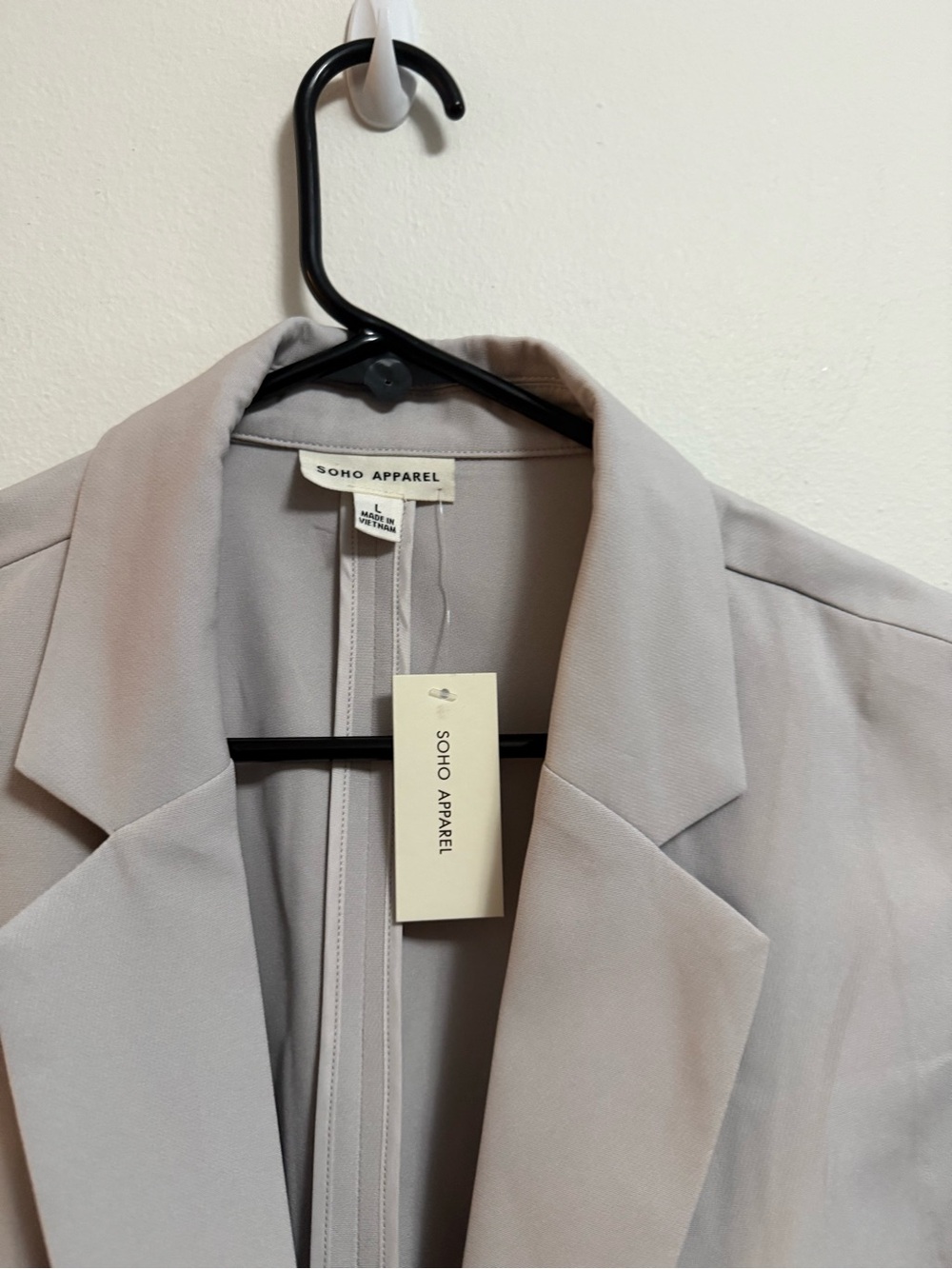 Soho Apparel Sleeveless Blazer Vest in Light Gray - Picture 2 of 3